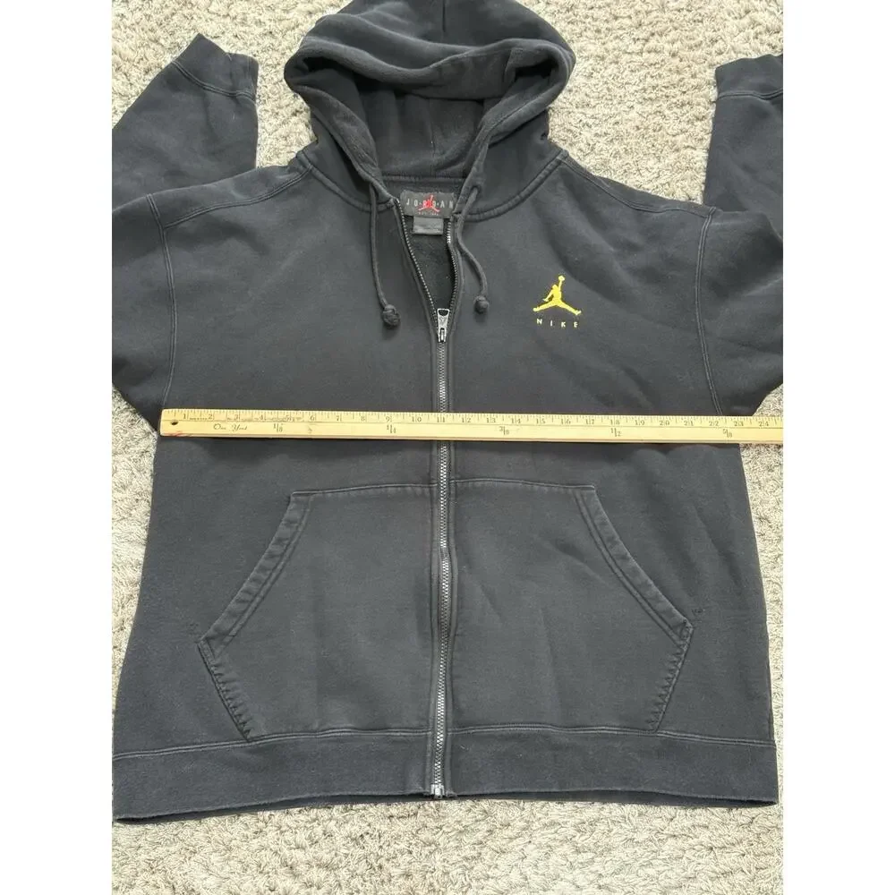 Nike Air Jordan Jumpman Full Zip Hoodie Y2K Michael Jordan Fleece Black Size XXL